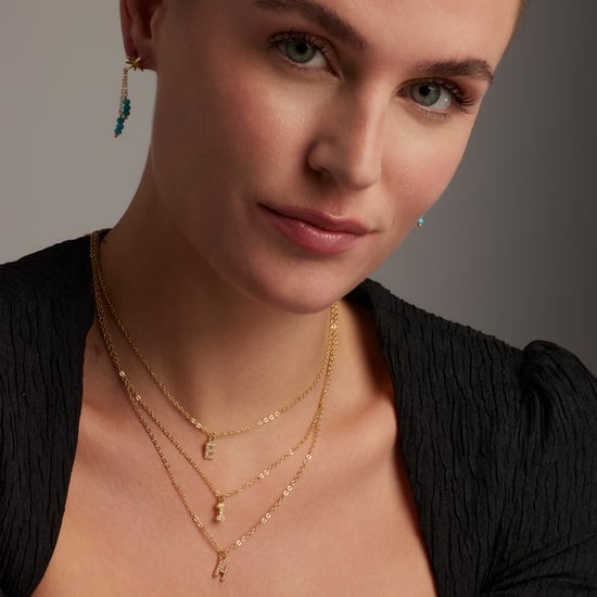 Luxenter Necklace with Shiny Zirconia 18k gold finish - Alphabet - Image 2