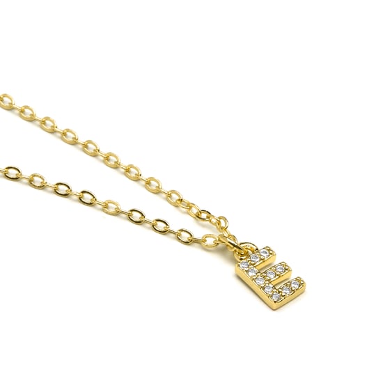 Luxenter Necklace with Shiny Zirconia 18k gold finish - Alphabet - Image 3
