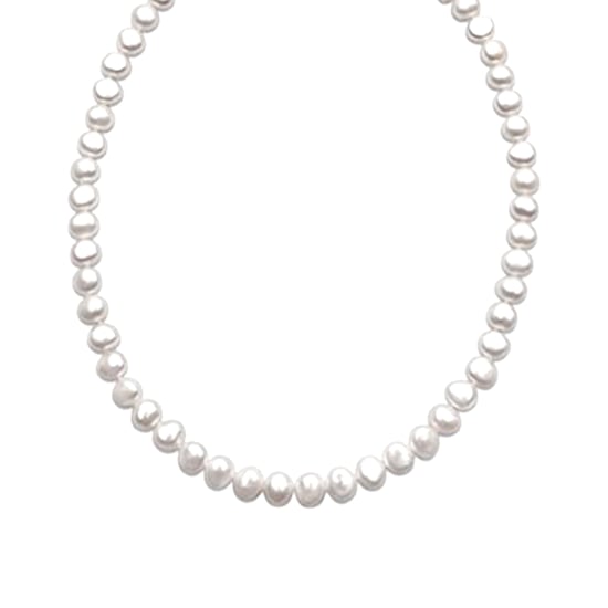 Luxenter Sterling Silver 925 necklace with white pearl finished in 18K yellow gold - Kipepeo - Image 1