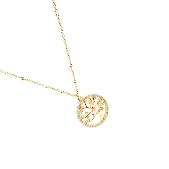 Luxenterhalsband med glänsande zirkonia 18K guldfinish - Gorbou - Image 2