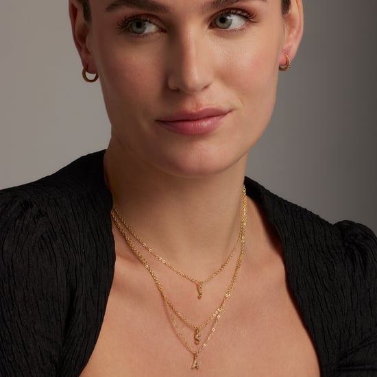 Luxeketting met glanzende zirkonia 18k goud afwerking - Alfabet - Image 2