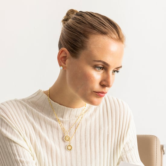Luxenter Halsband med Glittrande Zirkonia 18k guldfinish - Yakde - Image 2