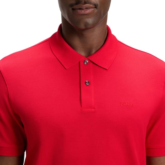 Men's Boss Pallas Polo Shirt in Red - Image 4