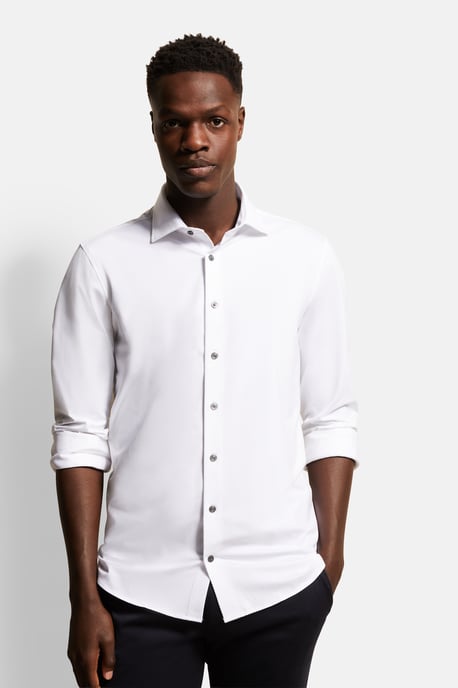 Bugatti Herren Jersey shirt met Kent kraag - Image 1