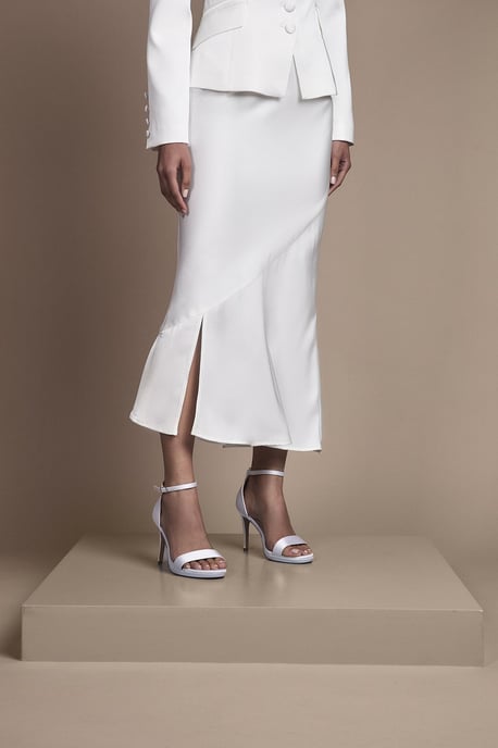 Bridal Satin Detail Fitted Skirt - Image 2