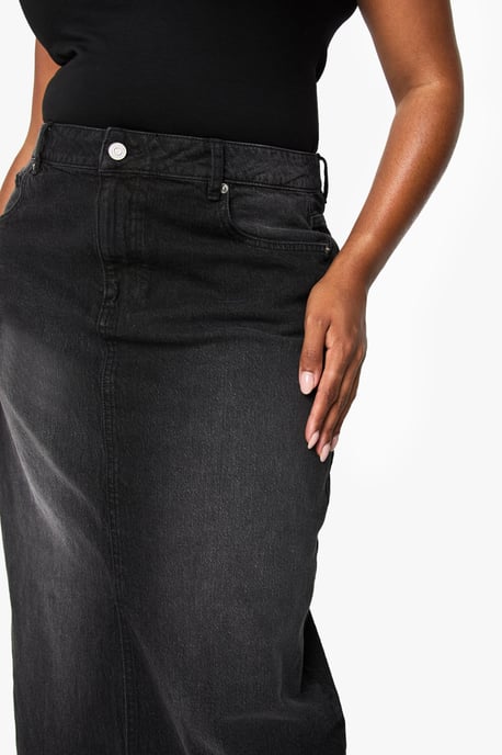 Plus Denim Midaxi Skirt - Image 4