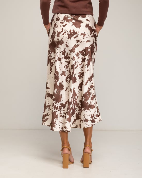 Midi-jurk met koeienprint - Image 3