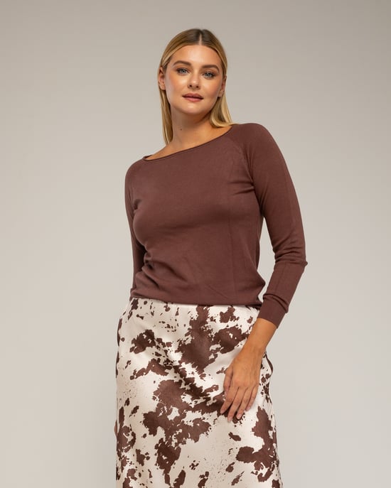 Midi-jurk met koeienprint - Image 4