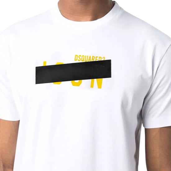 Dsquared2 Mens T Shirts D2 Icon Patch Regular Fit Short Sleeve Summer Cotton Tee - Image 5
