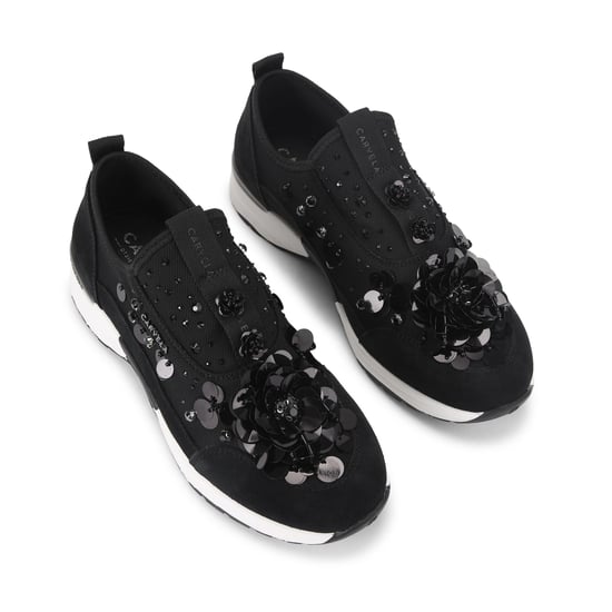Carvela Suede Fabric Tempo Flower Sneakers - Image 2