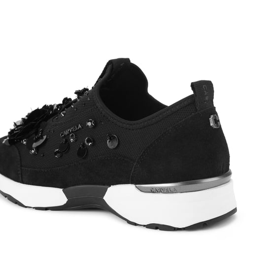 Carvela Suede Fabric Tempo Flower Sneakers - Image 3