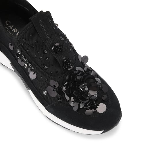 Carvela Suede Fabric Tempo Flower Sneakers - Image 4