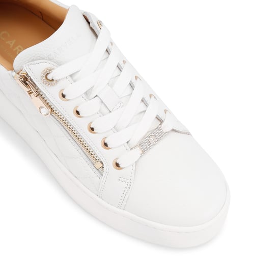 Carvela Leather Connected Zip Sneakers - Image 4
