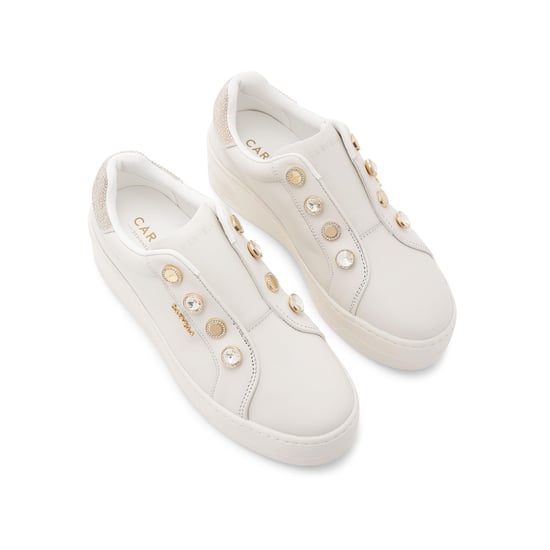 Carvela Leather Connected Laceless Coin Sneakers - Image 2