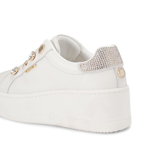 Carvela Leather Connected Laceless Coin Sneakers - Image 3
