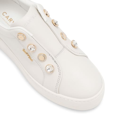 Carvela Leather Connected Laceless Coin Sneakers - Image 4