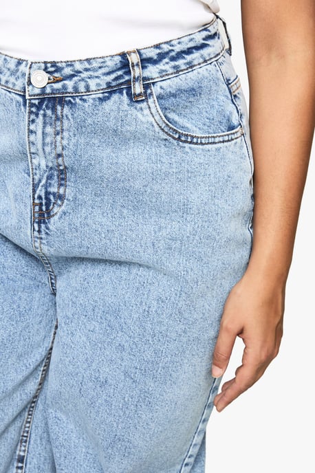 Plus High Waist Bum Shaper Wide Leg Jean - Image 4
