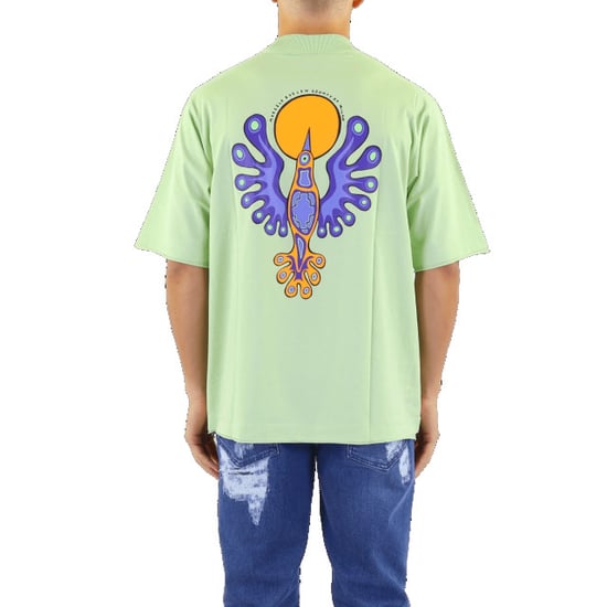 Marcelo Burlon Heren sunset bird dbl hem over tee - Image 4