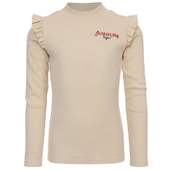 Looxs Revolution T-shirt rib jersey soft sand voor meisjes in de kleur - Image 1