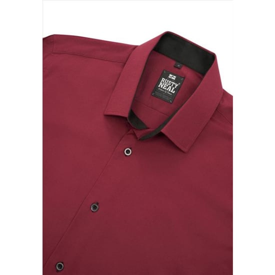 Rusty Neal Heren overhemd bordeaux rood - r-44 - Image 4
