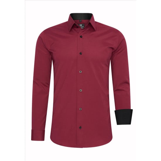 Rusty Neal Heren overhemd bordeaux rood - r-44 - Image 6