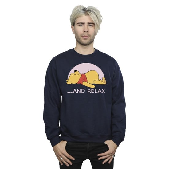 Disney Mens Winnie The Pooh Relax Sweatshirt (Navy Blue) - Image 3