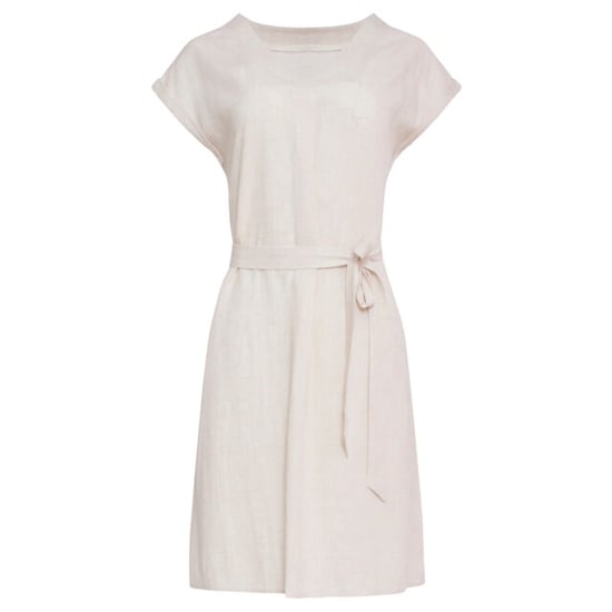 Smashed Lemon 24087 loose linnen jurk met v-halsriem | - Image 2