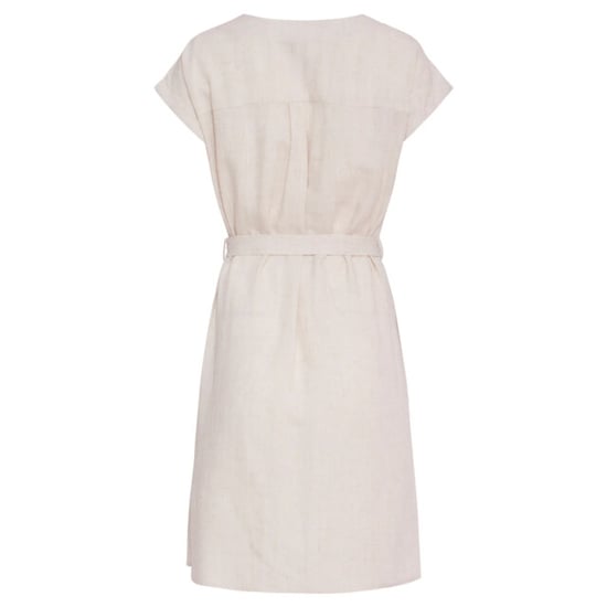 Smashed Lemon 24087 loose linnen jurk met v-halsriem | - Image 5
