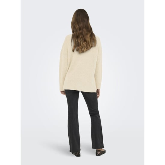 Only Onlhazel ls highneck overs pull knt noos ecru - Image 4