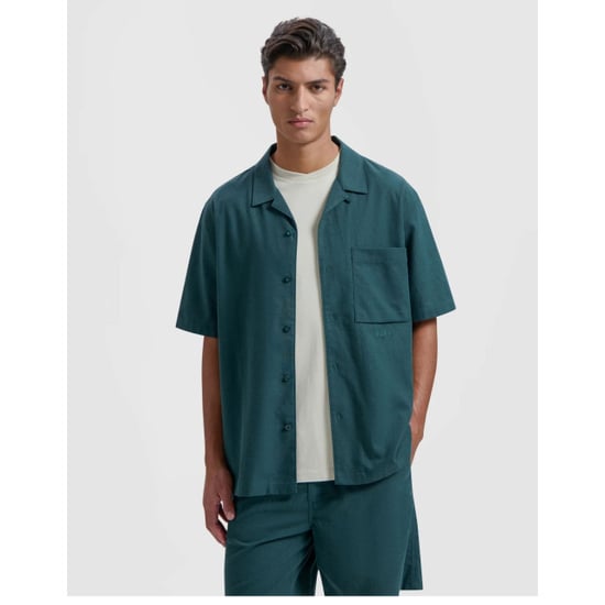 Olaf Hussein Linen camp shirt ss korte mouw overhemden m200301 - Image 2