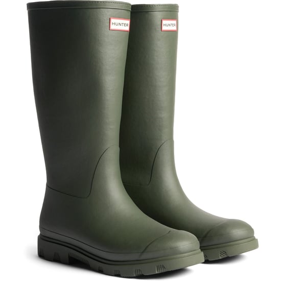 Hunter Downpour Tall Insulated Boot Rubber Men's Dark Olive Wellington Boots - Image 1