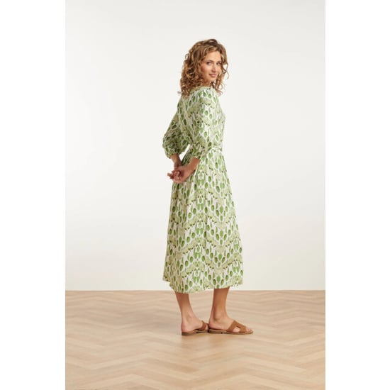 Smashed Lemon 25032 v-hals midi jurk met slangenprint | - Image 3