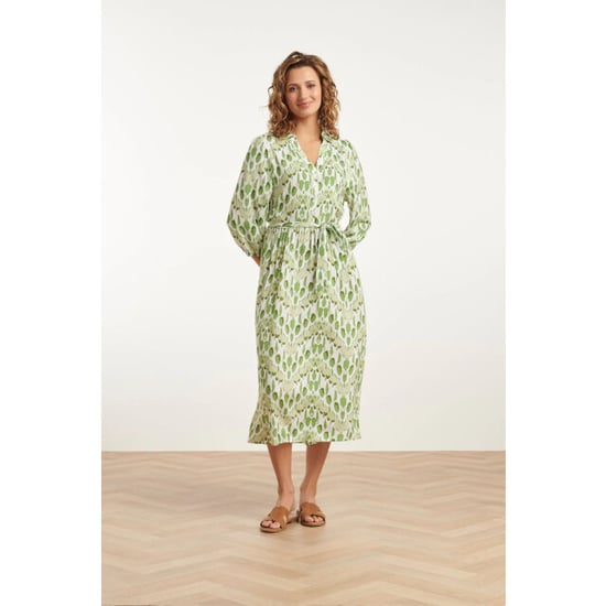 Smashed Lemon 25032 v-hals midi jurk met slangenprint | - Image 4