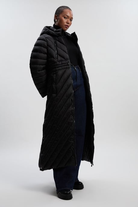 Plus Size Lightweight Packable Maxi Coat - Image 1