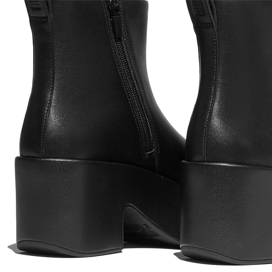 FitFlop Platform Leren Dameslaarzen met Hakken Zwart - Image 2