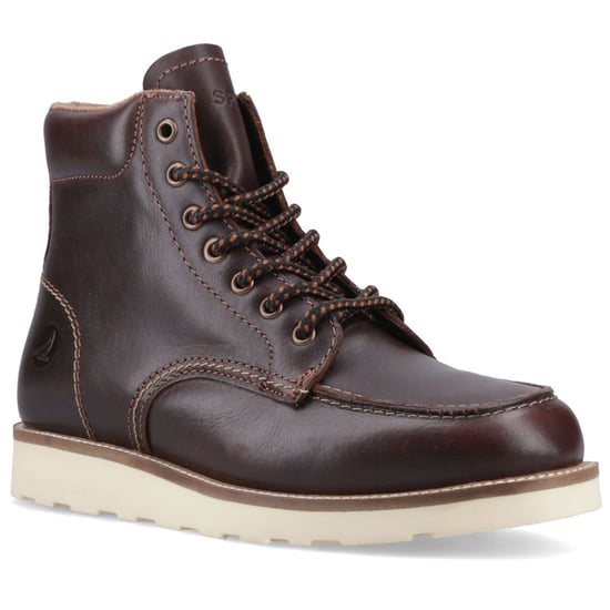 Sperry Boston Leather Men's Chocolate Ankle Boots - Image 1