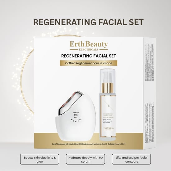 REGENERANDE ANSIKTSSET (AVANCERAD LED UNGDOMSGLANS EMS SKULPTÖR + HA SERUM 60ML) - Image 3