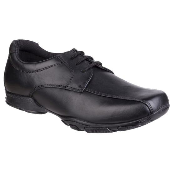 Hush Puppies Vincente Senior Leather Boys's Black Loafers - Image 1