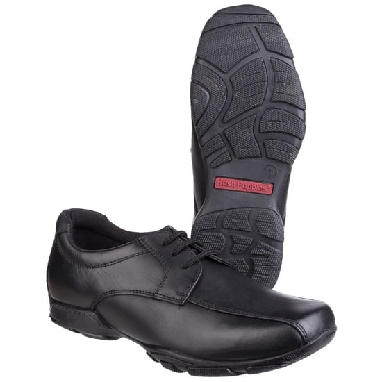 Hush Puppies Vincente Senior Leather Boys's Black Loafers - Image 3