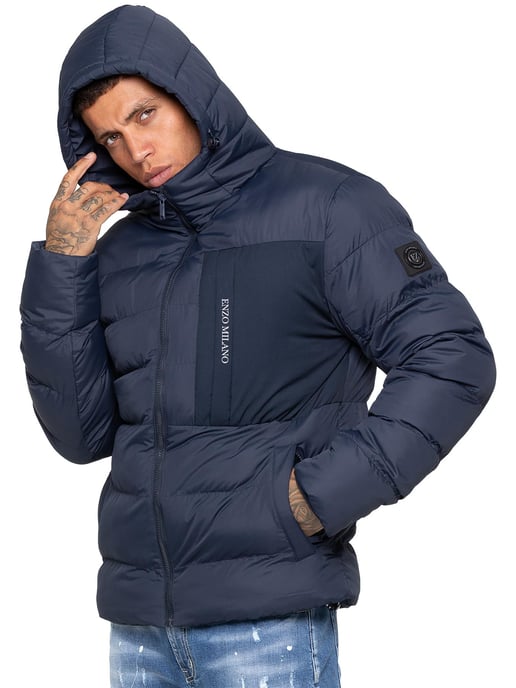 Enzo Milano | Mens Hooded Puffer Jacket - Image 3