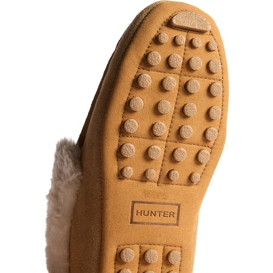 Hunter Dames Moccasin Slipper Sherpa Suède Dames Biscuit Slippers - Image 3
