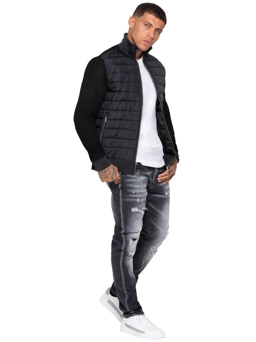 Enzo Milano | Mens Quilted Hybrid Jacket - Image 5