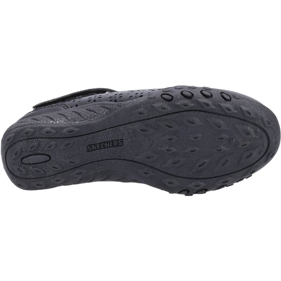 Skechers Breathe Easy Playground Poppies Meisjes Zwart Leren Schoenen - Image 3