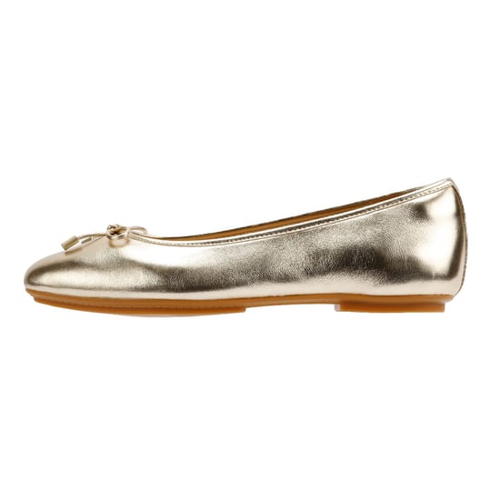 FitFlop Delicato Metallic Leather Women's Platino Ballet Flats - Image 6