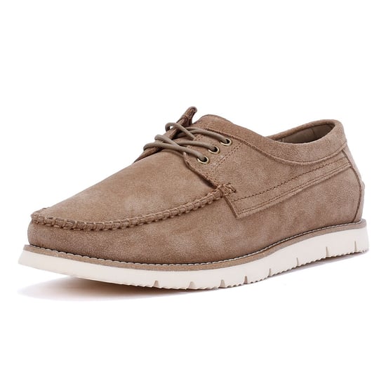 Ben Sherman Soho Heren Grijze Suède Veterschoenen - Image 3