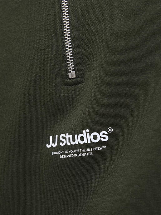 Jack & Jones Mens Sweatshirts 1/4 Zip High Neck Long Sleeve - Image 3