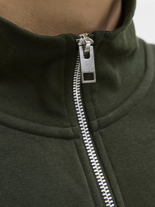 Jack & Jones Mens Sweatshirts 1/4 Zip High Neck Long Sleeve - Image 4