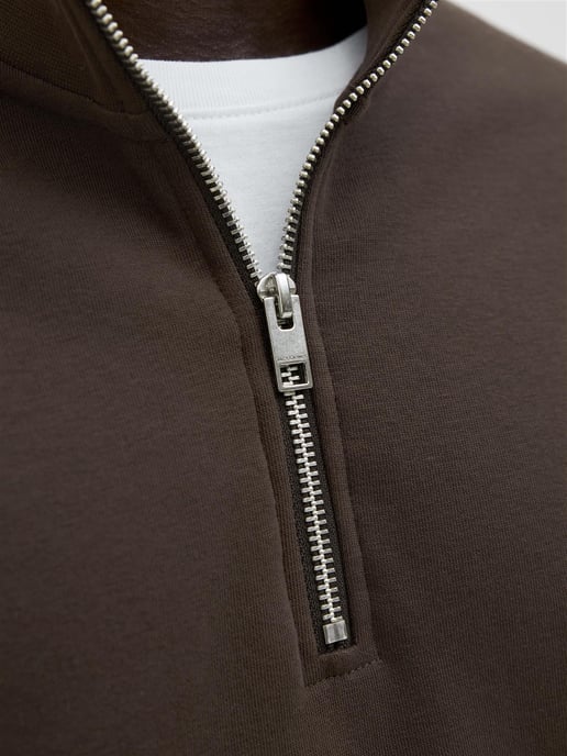 Jack & Jones Mens Sweatshirts 1/4 Zip High Neck Long Sleeve - Image 3