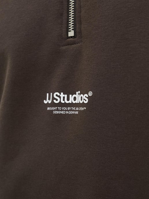 Jack & Jones Mens Sweatshirts 1/4 Zip High Neck Long Sleeve - Image 4