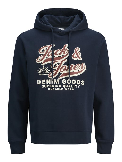 Jack & Jones Mens printed Hoodie Logo Sweatshirt Pullover - Image 1